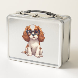 A cute dog King Charles Spaniel COPY Metal Lunch Box