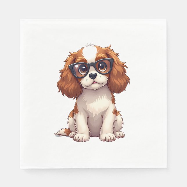 A cute dog King Charles Spaniel COPY Napkin (Front)
