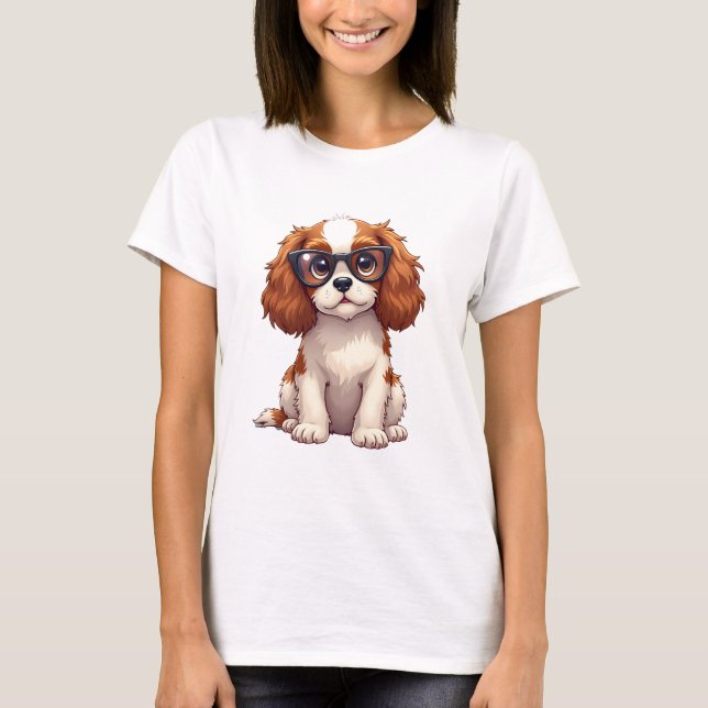 A cute dog King Charles Spaniel COPY T-Shirt (Front)