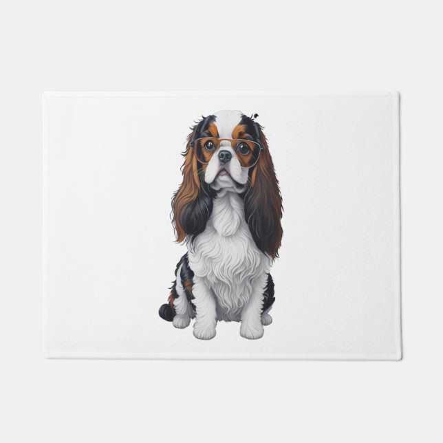 A cute dog King Charles Spaniel Doormat (Front)