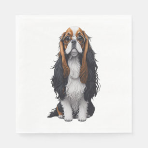 A cute dog King Charles Spaniel Napkin