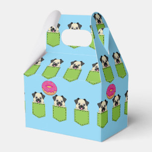 A Cute Dog Peeking and a Strawberry Donut Favour Box