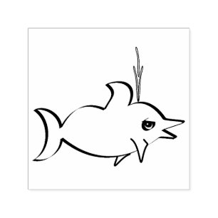 A cute dolphin self-inking stamp