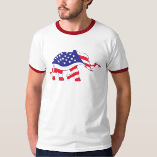 A Cute elephant made of the USA Flag T-Shirt