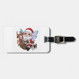 A cute fairy Santa Claus with shining Luggage Tag