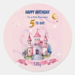 A Cute Fantasy Birthday Card Classic Round Sticker