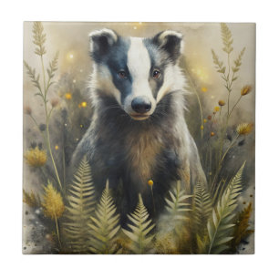 A Cute Forest Badger Tile