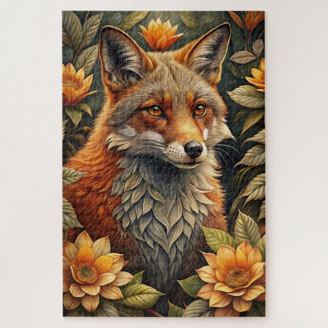 A Cute Forest Red Fox Jigsaw Puzzle (Vertical)