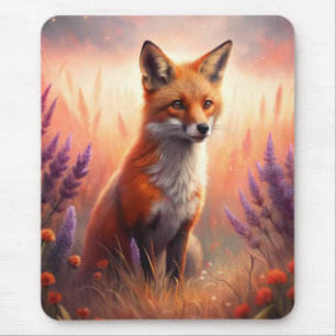 A Cute Forest Red Fox Mouse Mat