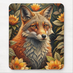 A Cute Forest Red Fox Mouse Mat
