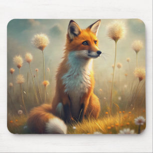 A Cute Forest Red Fox Mouse Mat
