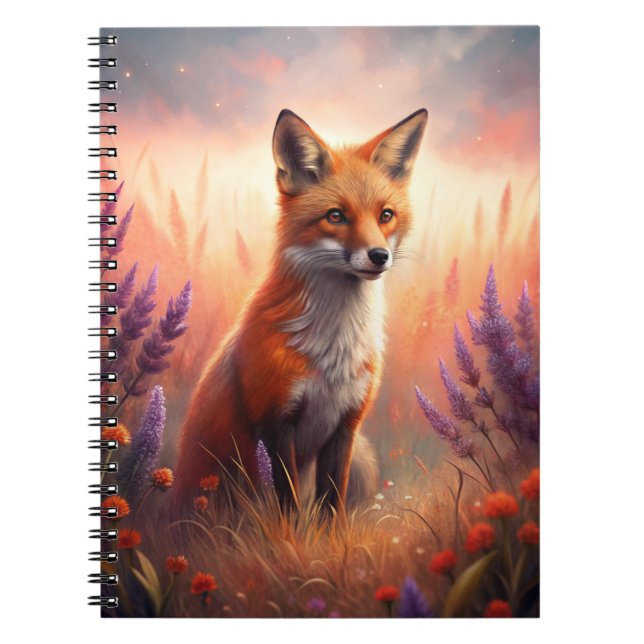 A Cute Forest Red Fox Notebook (Front)