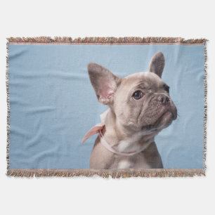 A Cute French Bulldog Throw Blanket