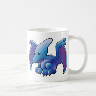 A cute friendly dinosaur pterodactyl or pteranodon coffee mug