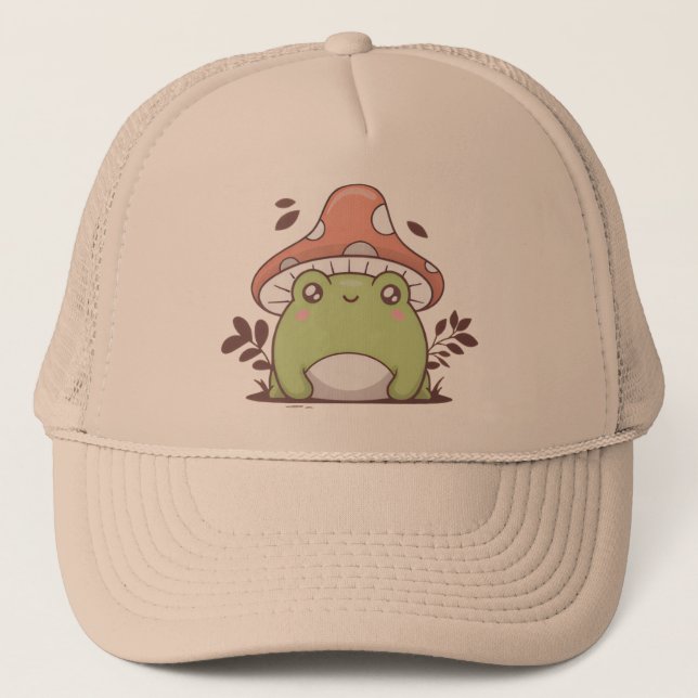 A cute frog trucker hat (Front)