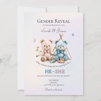 A Cute Gender Reveal Party Invitation