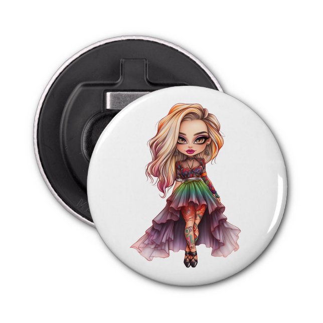 A Cute Girl Halloween Design Collection 11 Bottle Opener (Front)
