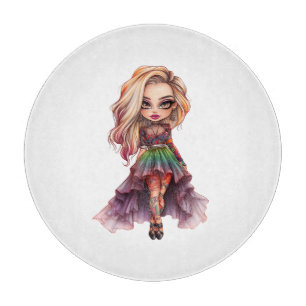 A Cute Girl Halloween Design Collection 11 Cutting Board