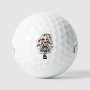 A Cute Girl Halloween Design Collection 12 Golf Balls