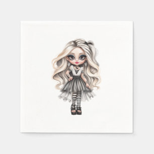 A Cute Girl Halloween Design Collection 12 Napkin