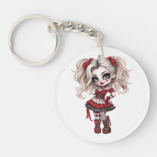 A Cute Girl Halloween Design Collection 17 Key Ring