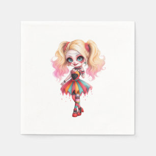 A Cute Girl Halloween Design Collection 19 Napkin