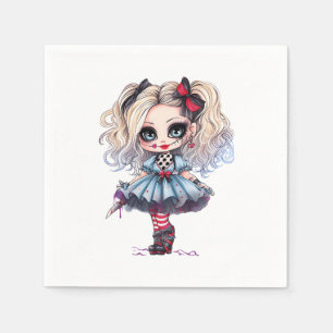 A Cute Girl Halloween Design Collection 21 Napkin
