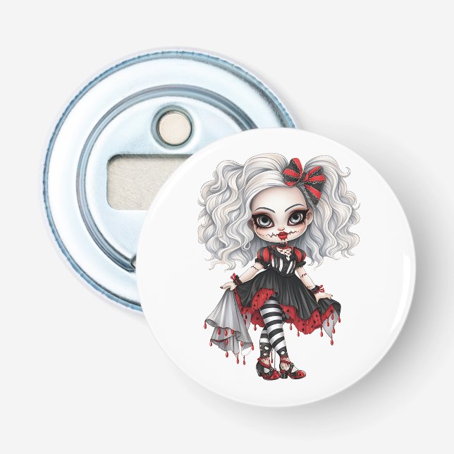 A Cute Girl Halloween Design Collection 7 Bottle Opener (Front)