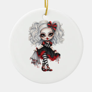 A Cute Girl Halloween Design Collection 7 Ceramic Tree Decoration