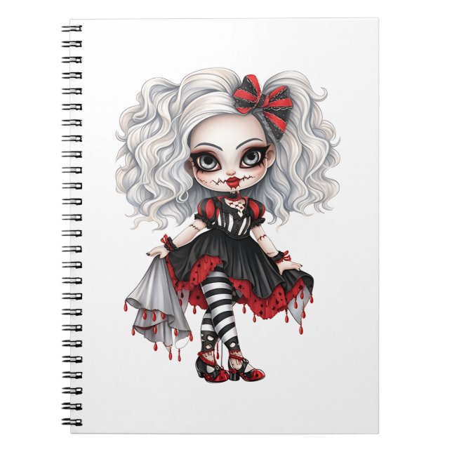 A Cute Girl Halloween Design Collection 7 Notebook (Front)