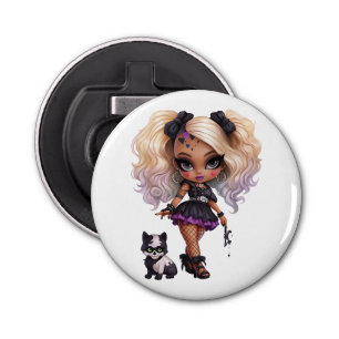 A Cute Girl Halloween Design Collection 8 Bottle Opener