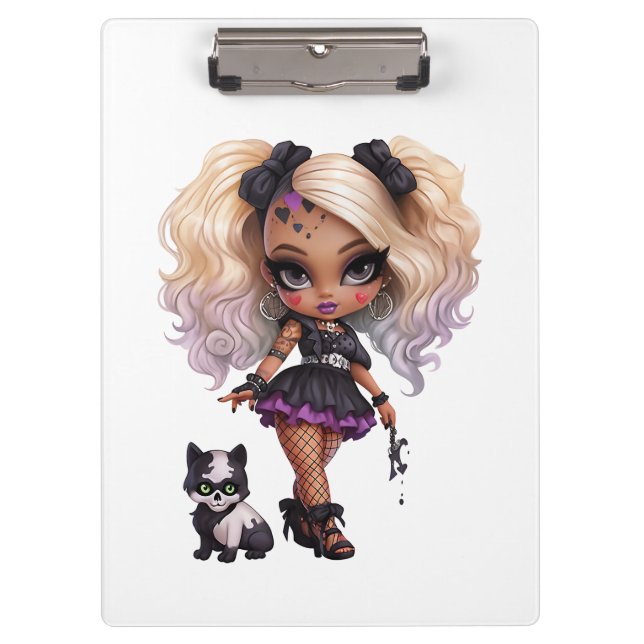 A Cute Girl Halloween Design Collection 8 Clipboard (Front)