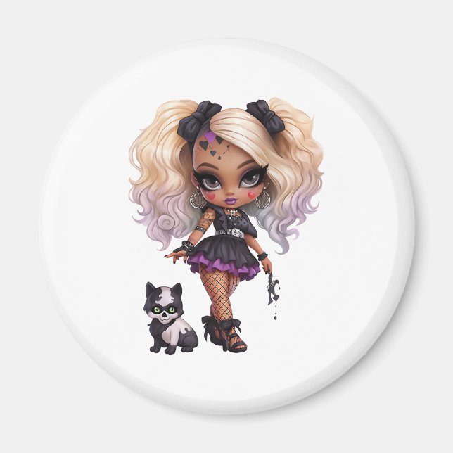 A Cute Girl Halloween Design Collection 8 Magnet (Front)