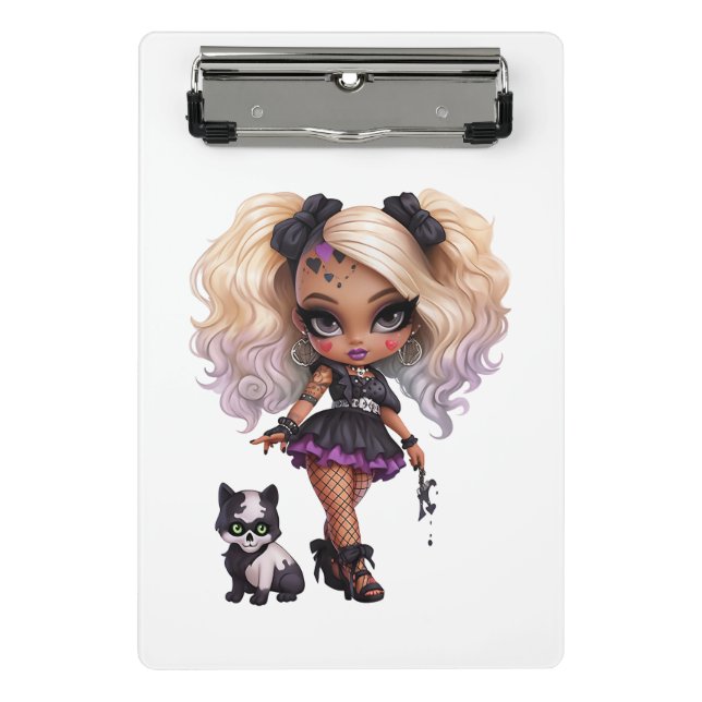 A Cute Girl Halloween Design Collection 8 Mini Clipboard (Front)