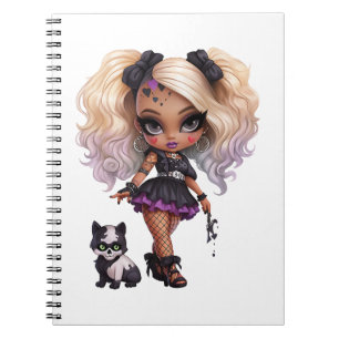 A Cute Girl Halloween Design Collection 8 Notebook
