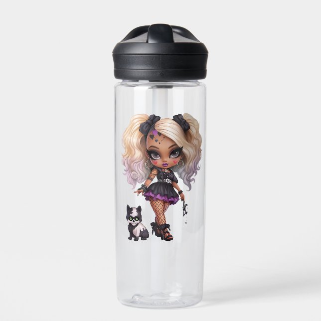 A Cute Girl Halloween Design Collection 8 Water Bottle (Front)