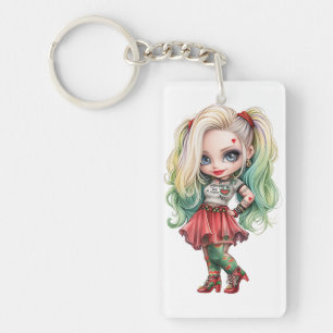 A Cute Girl Halloween Design Collection 9 Key Ring