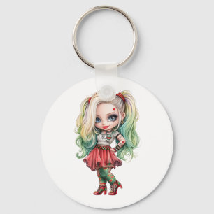 A Cute Girl Halloween Design Collection 9 Key Ring