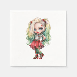 A Cute Girl Halloween Design Collection 9 Napkin