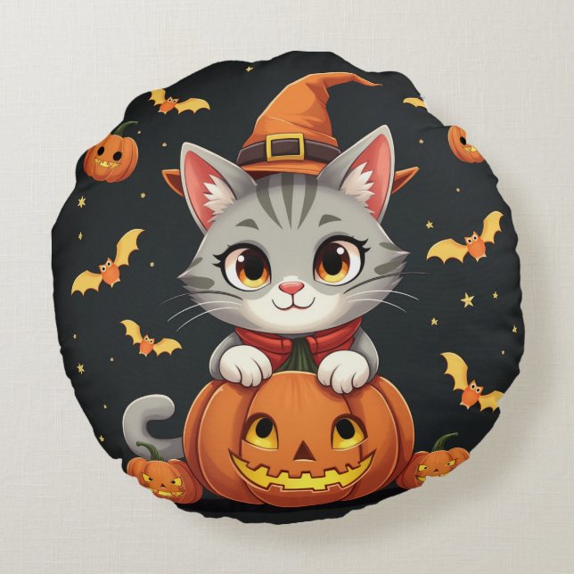 a cute Halloween cushion. Round Cushion (Back)