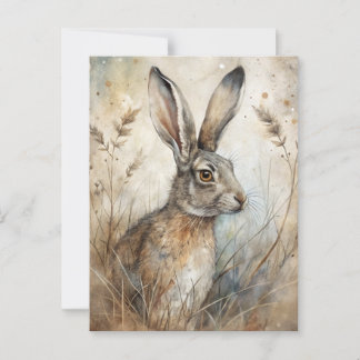 A Cute Hare in Forest Postcard