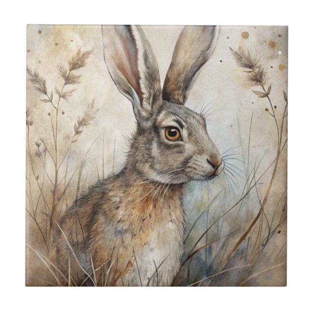 A Cute Hare in Forest Tile (Front)