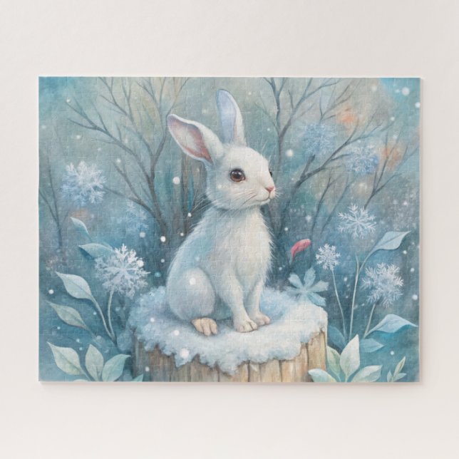 A Cute Hare in Winter Jigsaw Puzzle (Horizontal)