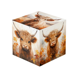 A Cute Highland Cow Series Design 1 Cube