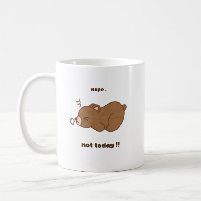 A cute lazy bear coffee mug (Left)
