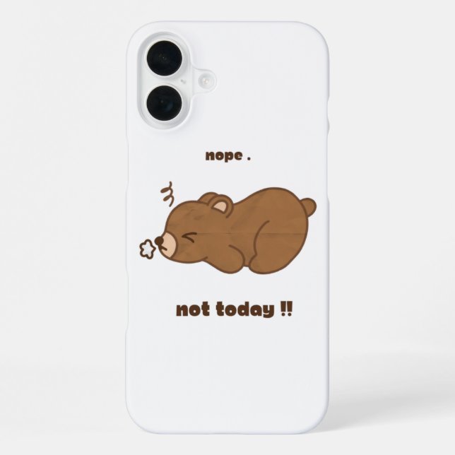A cute lazy bear iPhone case (Back)