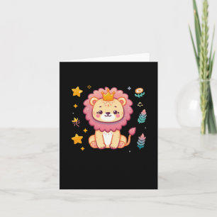 A Cute Lion Sticker Card