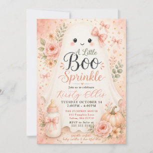 A Cute Little Boo Baby Sprinkle Invitation