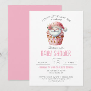 A Cute Little Cupcake Is On The Way Baby Shower Invitation