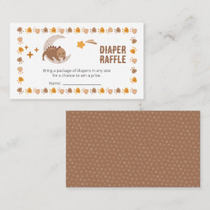 A Cute Little Dinosaur Baby Shower Diaper Raffle  Enclosure Card